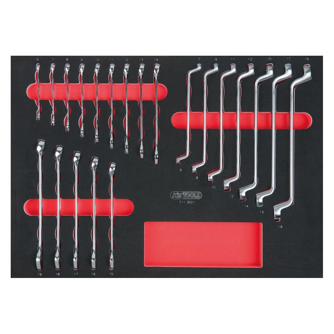 KS Tools SCS Schlüssel-Satz, 21 Teile, Einlage ganze Schubfläche (711.3021)