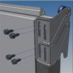 Rollenhalter oben links und rechts für Normstahl Entrematic Superior42 Deckensektionaltor