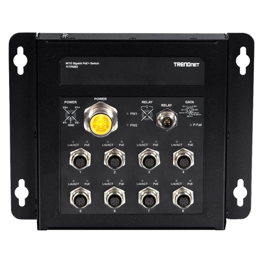 Trendnet 8-Port industrieller EN50155 M12 Gigabit PoE+ Railway Switch (8 Ports) (TI-TPG80)