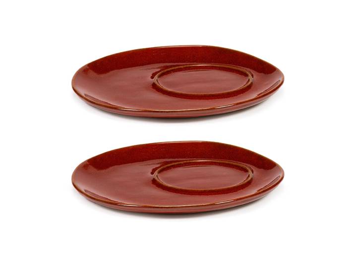 Serax La Mère soucoupe pour tasse à café Ø14,5 cm lot de 2 Venetian red