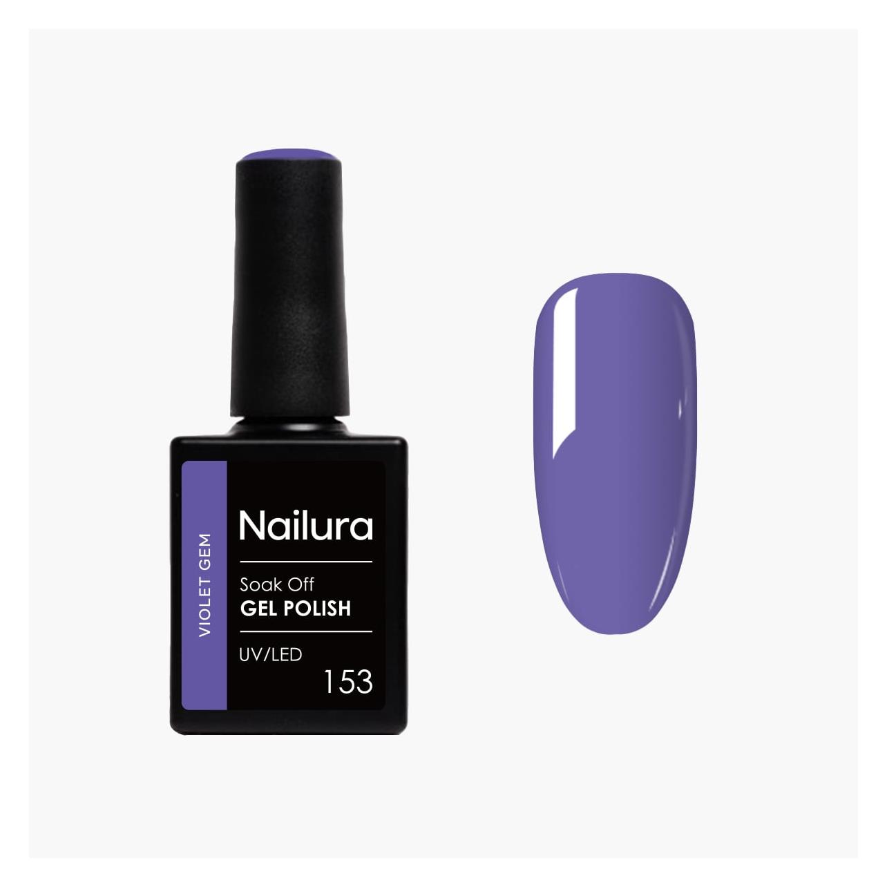 Nailura - Gel Polish 153 - Violet Gem - 10 ml (Violet Gem) (70172)