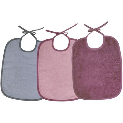 Lätzchen WÖRNER "Bindelätzchen 3er Pack 32x40 cm", Baby, rosa (altrosa), Obermaterial: 100% Baumwolle, Lätzchen, maschinenwaschbar, trocknergeeignet