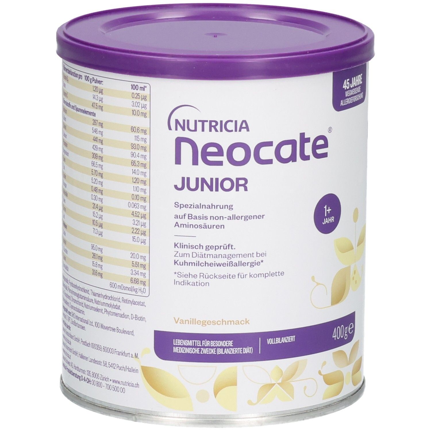Neocate Junior Pulver Vanille 400 g
