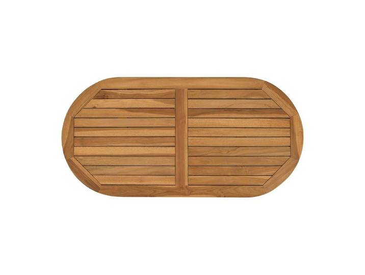 vidaXL Tischplatte Tischplatte Oval Massives holz Natur (1 St)