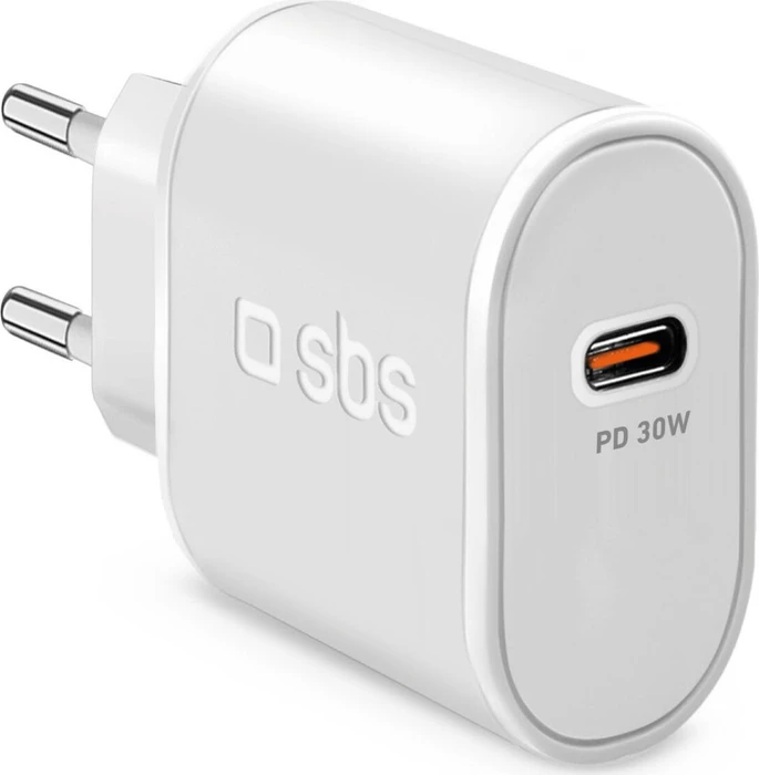 SBS PD Reiselader 30W USB-C weiß