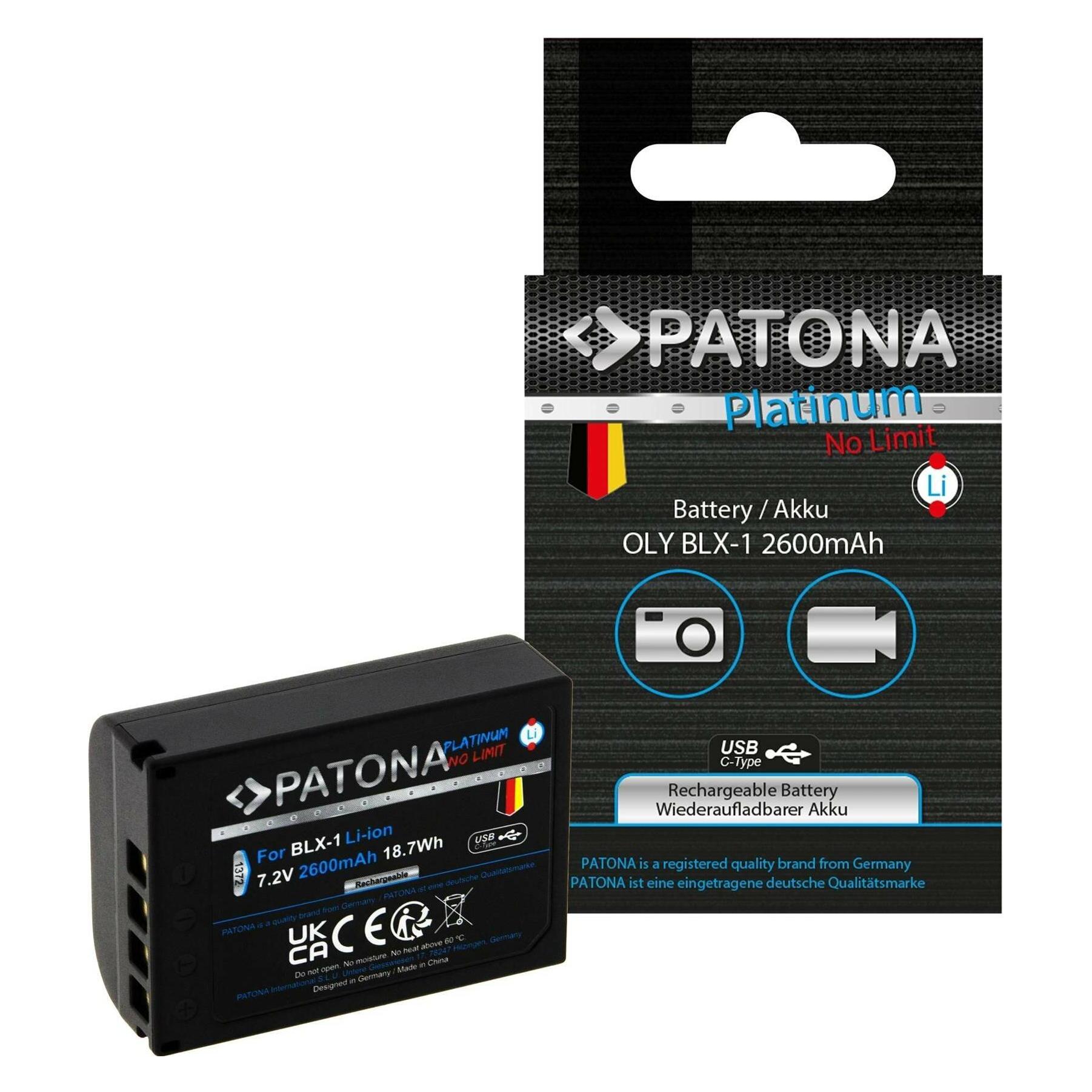 Patona Platinum Akku BLX-1 USB-C (Kamera Akku) (1372)