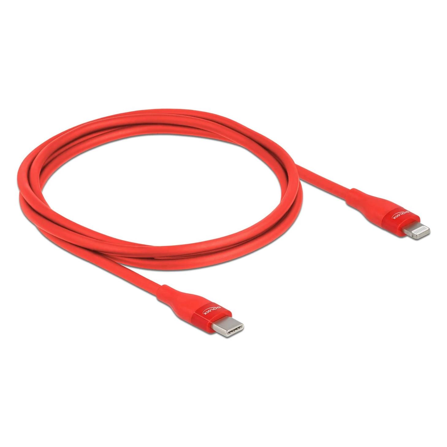 Delock USB-Kabel rot USB C - USB C 1 m (1 m, USB 2.0) (86634)