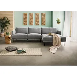 Ecksofa 285x161x81 Silikon-Feder Mix grau TRIENT