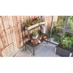 Vitavia Pflanztisch für Gewächshäuser,schwarz,120 x 52 x 76 cm