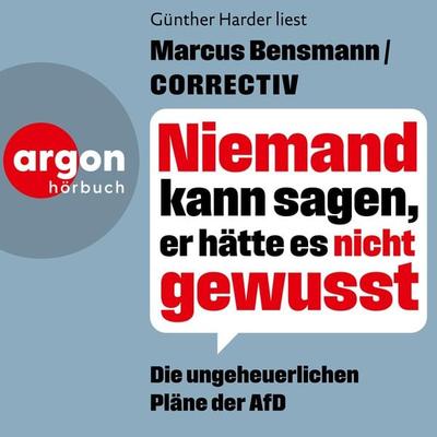 Niemand kann sagen, er hätte es nicht gewusst - Correctiv,Marcus Bensmann, Audio, 9783732476442