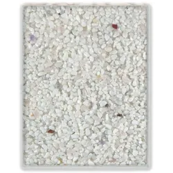 Terralith Farbmuster Edelsteinteppich - Rosenquarz / Bianco-