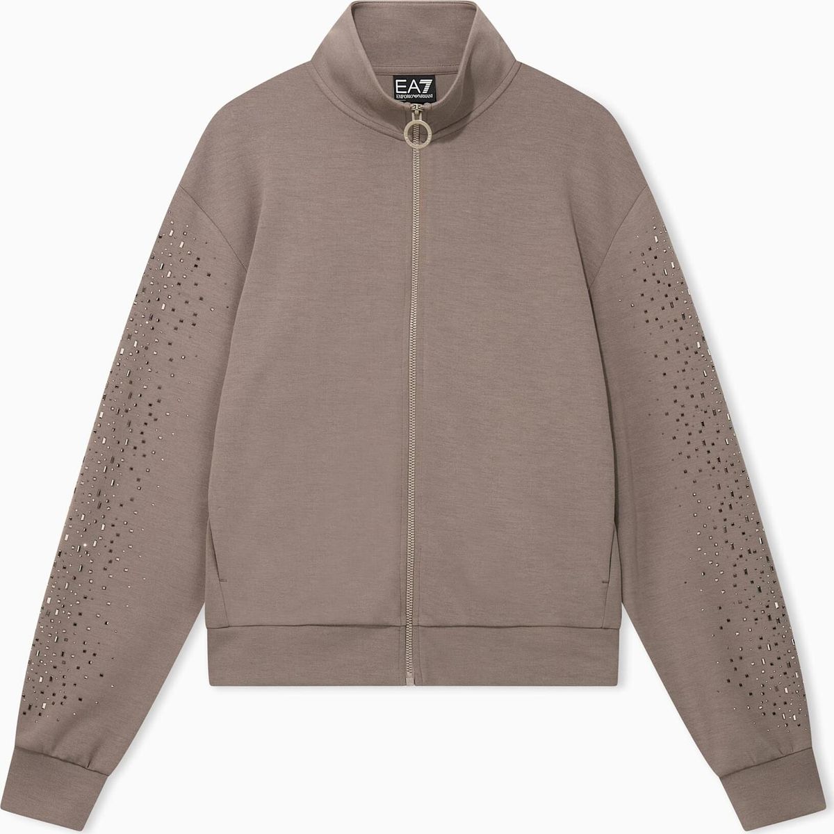 EA7 Train Precious W T-top Full Zip - Train Precious W T-top Full Zip cinder (U6100) S 7W001424 AF24375-U6100-S