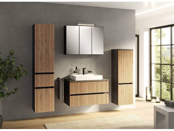 Meuble midi - 2 portes 40 x 133 x 35cm Gris