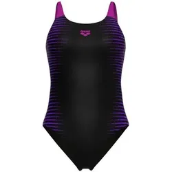 ARENA Damen Schwimmanzug W SIDE PLACEMENT SWIMSUIT U BACK B, Größe 38 in Schwarz Schwarz