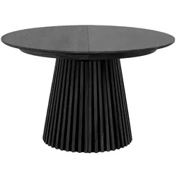 Esstisch mit Auszug Osaka Ø 120/ 200 cm Holz Schwarz 120