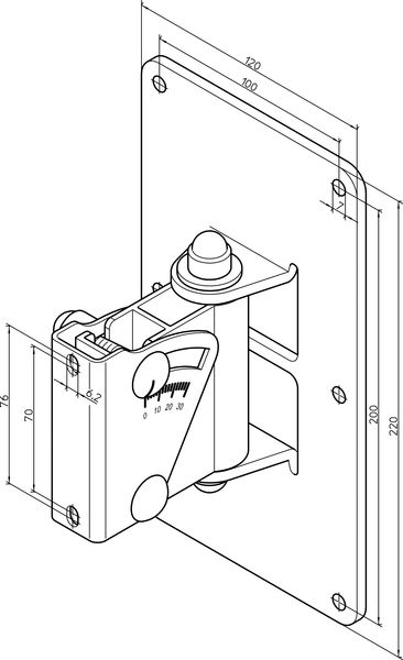 K&M ; 24481 Speaker Wall Mount White White