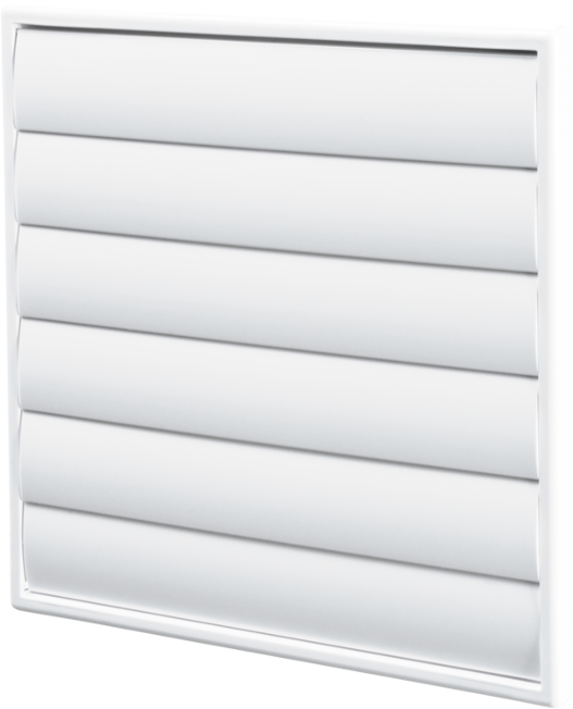 Blauberg Decor Abdeckgitter 8026904 UG155 x 155 mm, Kunststoff, mit Gravitationsklappe
