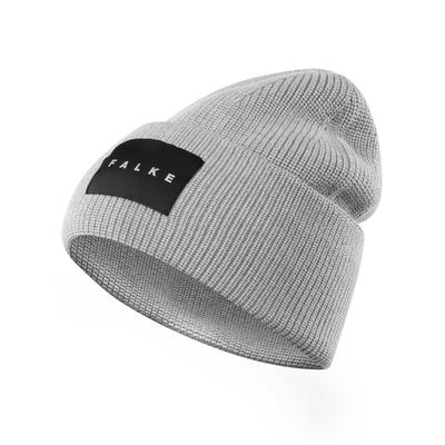 Strickmütze FALKE "FALKE Mütze", Jungen, Gr. onesize, light grau (3400), Mützen Strickmütze