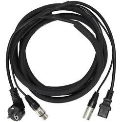 Klang Schuko-IEC XLR Strom-/Signalkabel 3 Meter - Hybridkabel