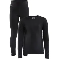 CRAFT Core Warm Baselayer Unterwäsche-Set Kinder 999000 - black 134/140