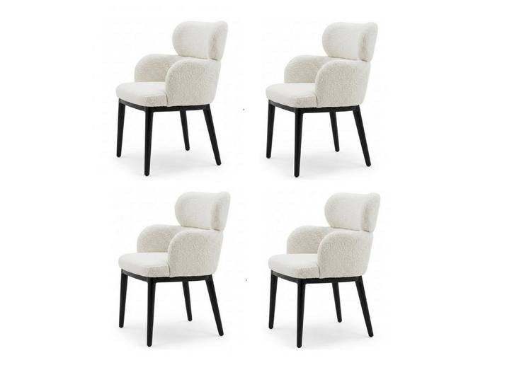 JVmoebel Sitzgruppe 4x Stühle Komfortabel Gepolstert Modern Bequem Hochwertig Elegant, Made in Europa