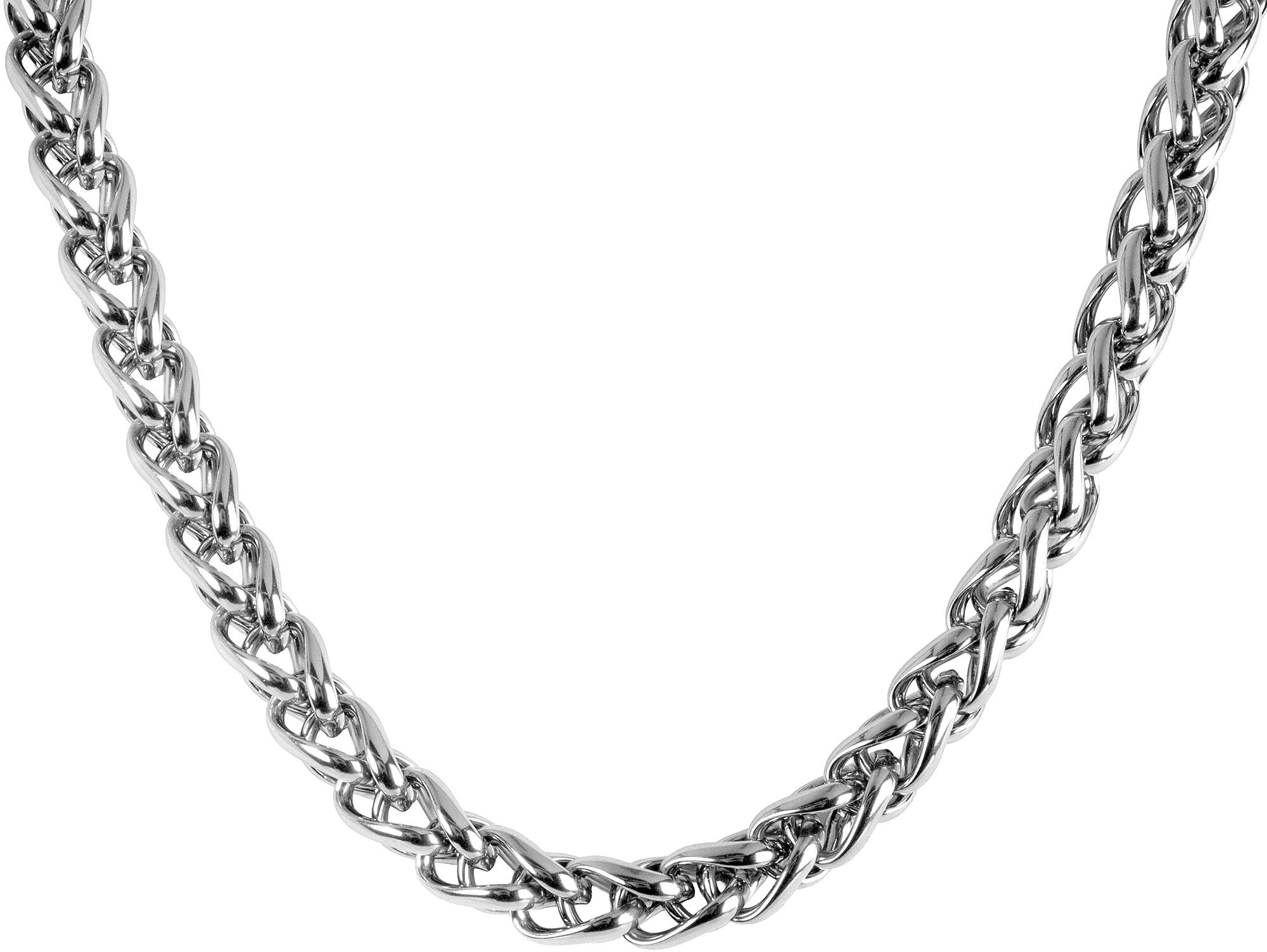 Edelstahlkette JACQUES LEMANS "Fuchsschwanzkette", edelstahlfarben, Halsketten, Damen, Edelstahl, L: 47, Edelstahlkette