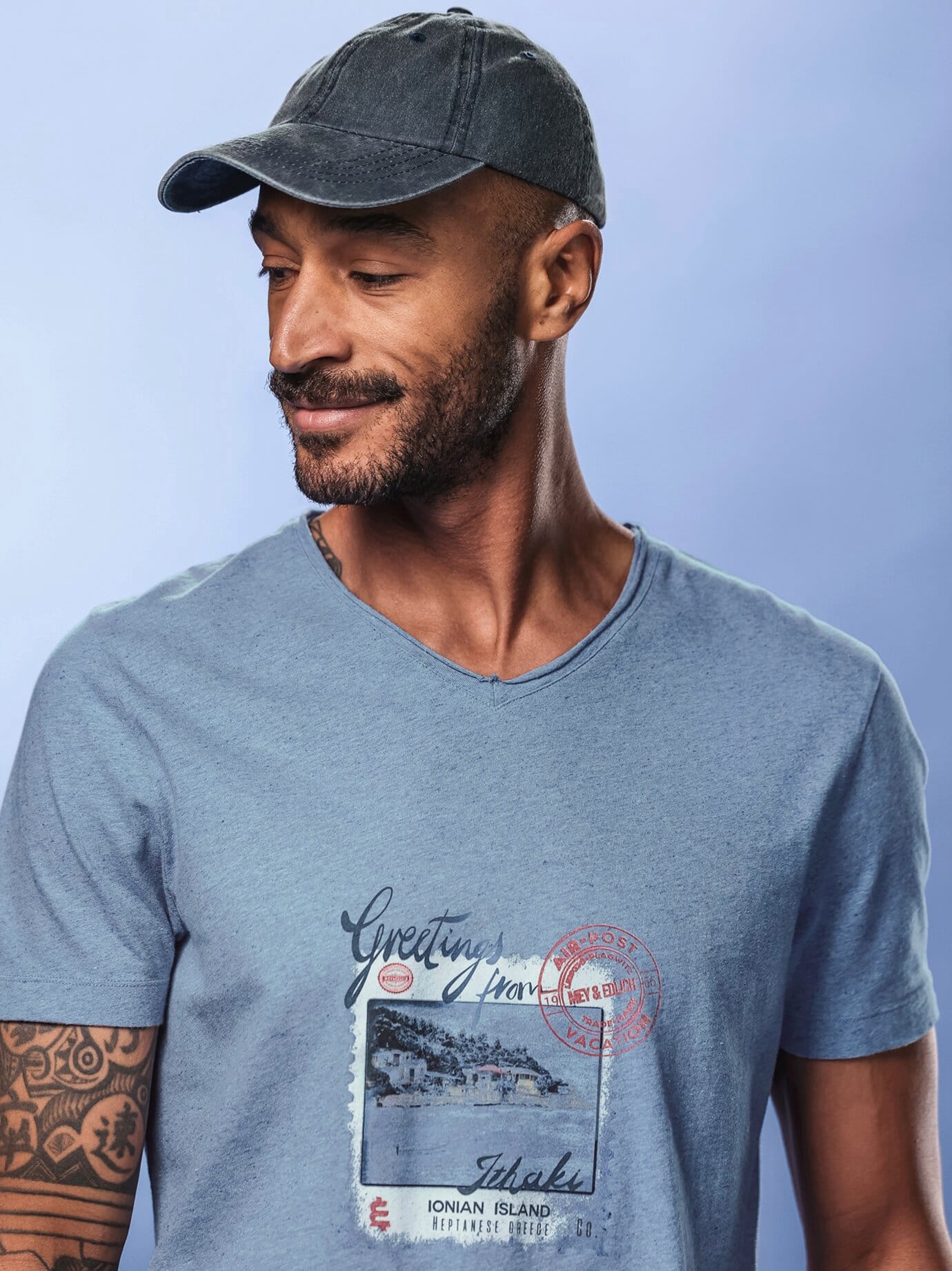 Mey & Edlich Vintage-Basecap Blau 01