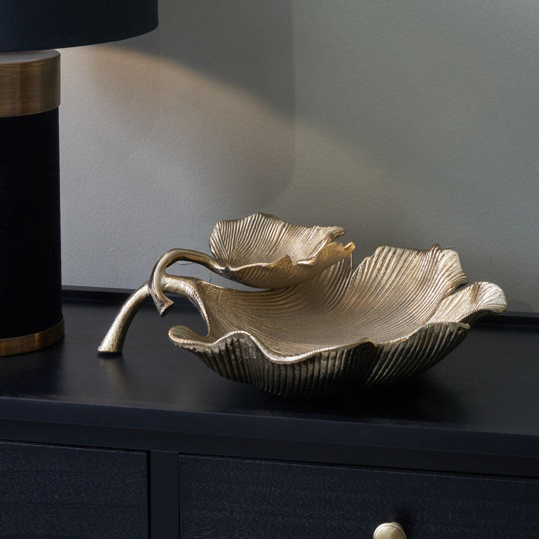 Canora Grey Aluminum Decorative Plate Gold