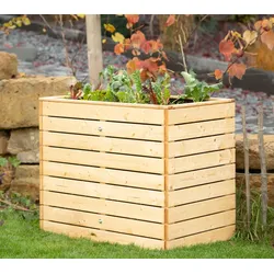 Westmann Asket M | Garten Hochbeet aus Holz | ohne Boden | 110x70 cm - Natur