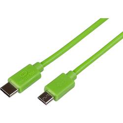 BBC micro:bit MEFUSBG30CV1 Daten-/Strom-Kabel BBC micro:bit [1x USB-C® Stecker - 1x USB 2.0 Stecker Micro-B] 0.30 m Grün