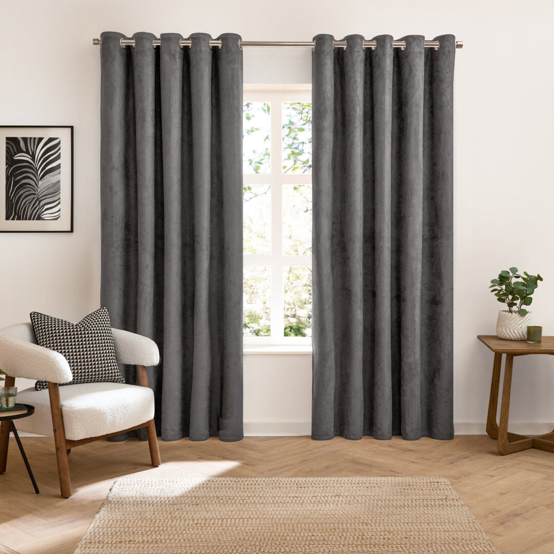 furn. Verso Blackout Curtain Panel Pair Grey 137" W x 168" L