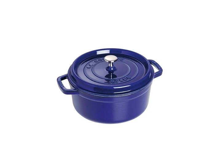 STAUB Staub ronde gietijzeren pan, drie lagen emaille 3,8 l donkerblauw