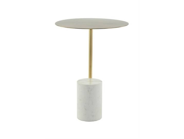 Qiyano Beistelltisch Eleganter Sofatisch Tereo Weiß - Marmor, Glas, Wohnzimmer