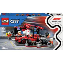 LEGO CITY 60443 LEGO® CITY F1® Boxenstopp mit Boxencrew und Ferrari Flitzer