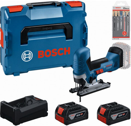 Bosch Kit d’outils PROFESSIONAL GST 18V-125 S + 2×5.0Ah + jeu de 15 lames 0615A500E5