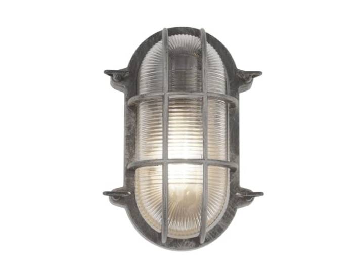 Bulkhead Außenleuchte, Schwarz-Silber-Aluminium, IP44