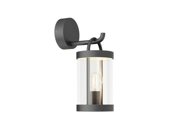 Lucande Applique Exterieur Cassian à intensité variable (Moderne) en Noir Aluminium (1 lampe\,à E27)\, Murale Luminaire Lampe Jardin Eclairage