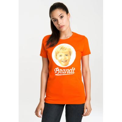 T-Shirt LOGOSHIRT "Brandt Zwieback 70s", Damen, Gr. M, orange, 100% Baumwolle, bedruckt, normal, Rundhals, Shirts T-Shirt, mit lizenziertem Originaldesign