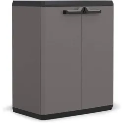 KIS, Gartenhaus + Gartenschrank, Più - Low Cabinet Grey / Black