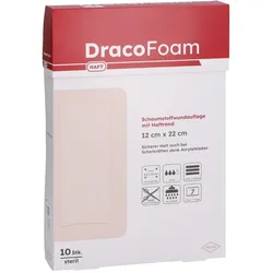 DRACOFOAM Haft Schaumstoff Wundaufl.12x22 cm