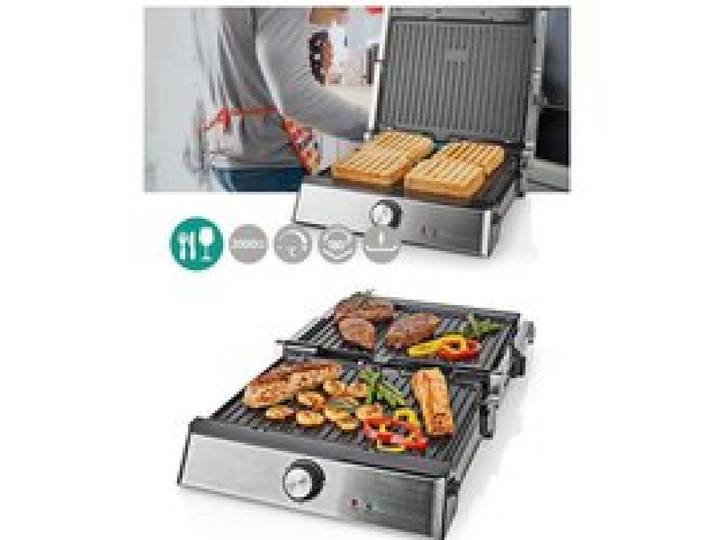 Grill de contact - LIVOO - 2000W - 29 x 23 cm - Plaques réversibles - Bac récupérateur