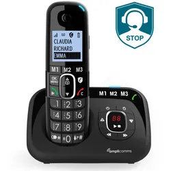 amplicomms BigTel 1580 schwarz Grosstastentelefon