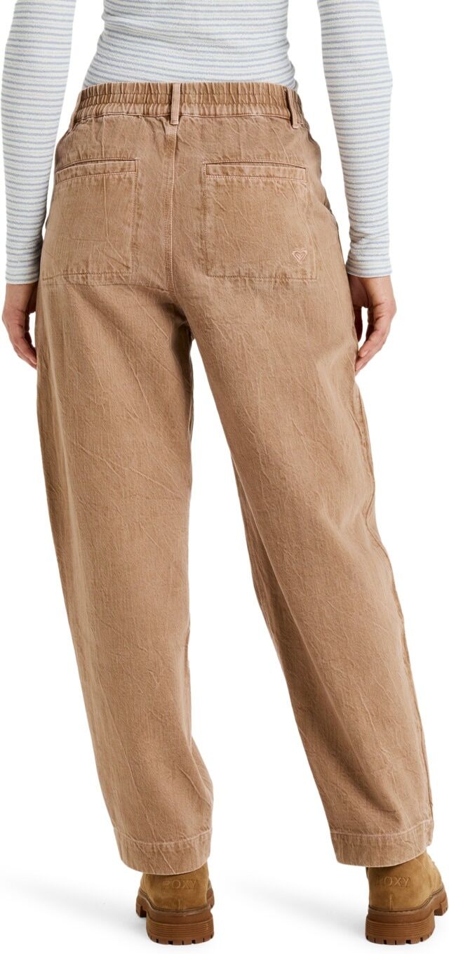 Outdoorhose ROXY "Break My Soul", Damen, Gr. S, Normalgrössen, beige (woodsmoke), Obermaterial: 100% Baumwolle., Hosen Outdoorhose woodsmoke S, Normalgrössen