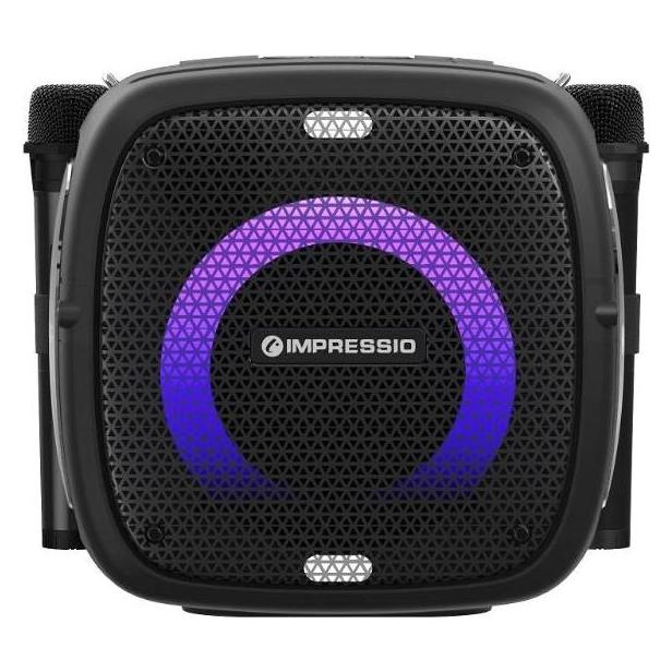 C-Tech repro Impressio Qubis, Party reproduktor, 80W, Bluetooth, SD, USB, AUX, 2x mikrofon (8 h) (IMP-QUBIS)