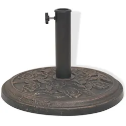 Helloshop26 - Runder Sonnenschirmständer aus Kunstharz Durchmesser 38 und 48 mm Bronze 9 kg