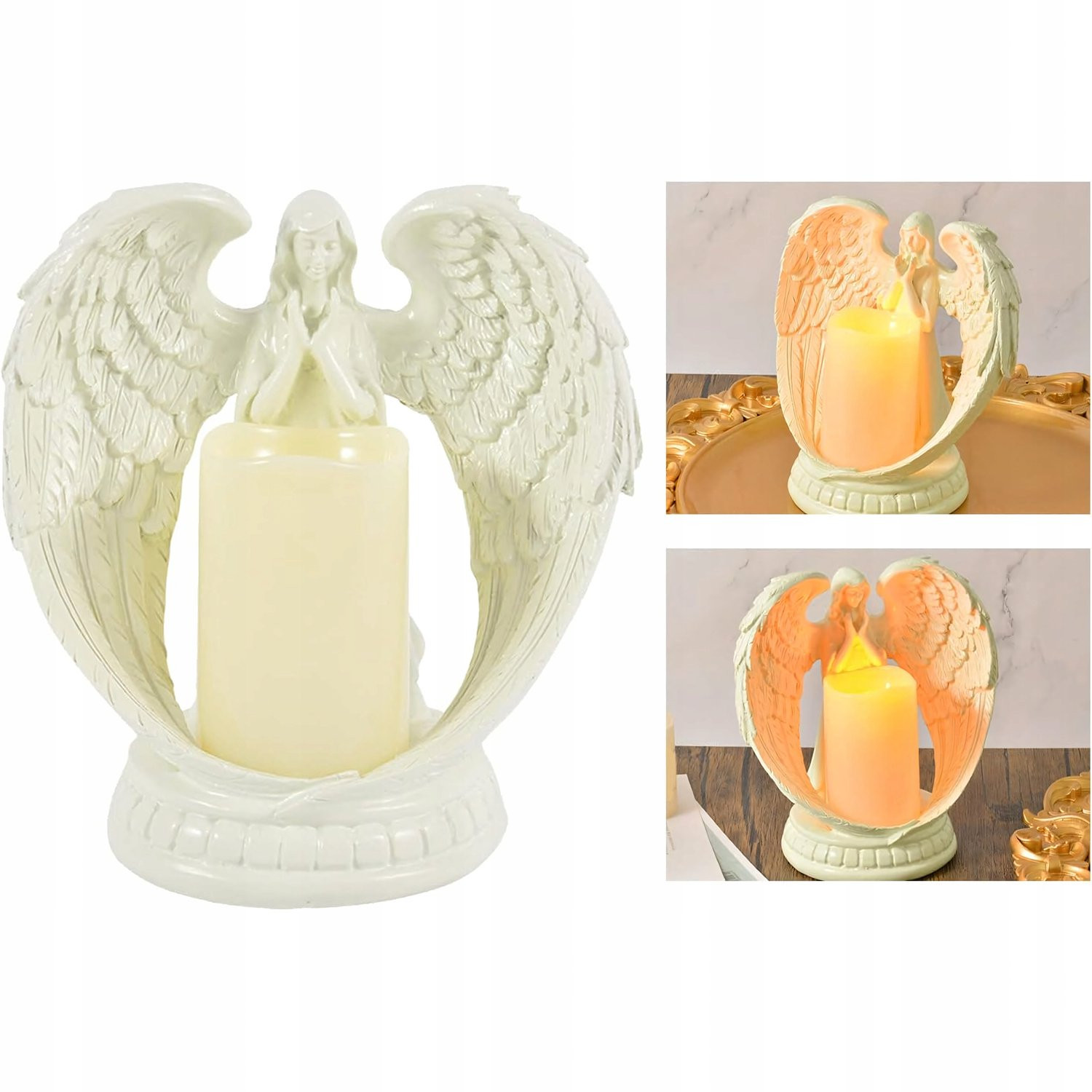 LED Engel Figuur Decoratieve Kaarsenhouder 16 cm
