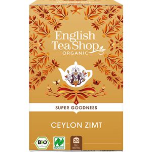 EnglishTeaShop Tee Super Goodness Ceylon Zimt, BIO, Chai-Tee, 35 g, 20 Beutel
