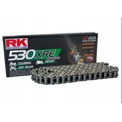 RK Takasago Chain, Motorrad Zubehör, RK Antriebskette 530XRE-112 (XW-Ring) mit Anstoss (CLF) inklusive, Standardfarbe (Kapazität: bis zu