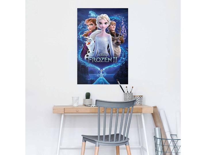 home24 Poster Frozen 2 papier blauw 61 x 92 x 0cm