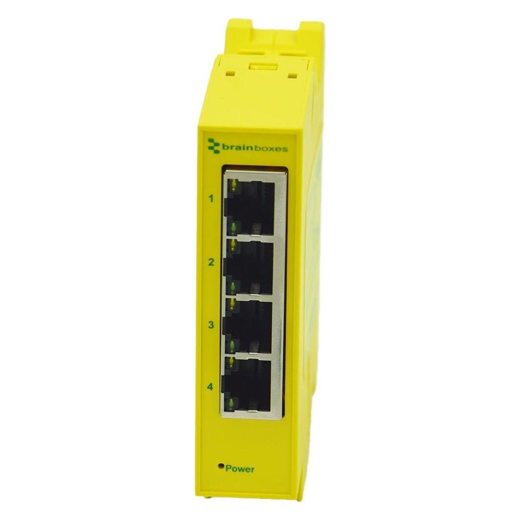 Brainboxes Compact Industrial 4 Port (4 Ports) (SW-514)